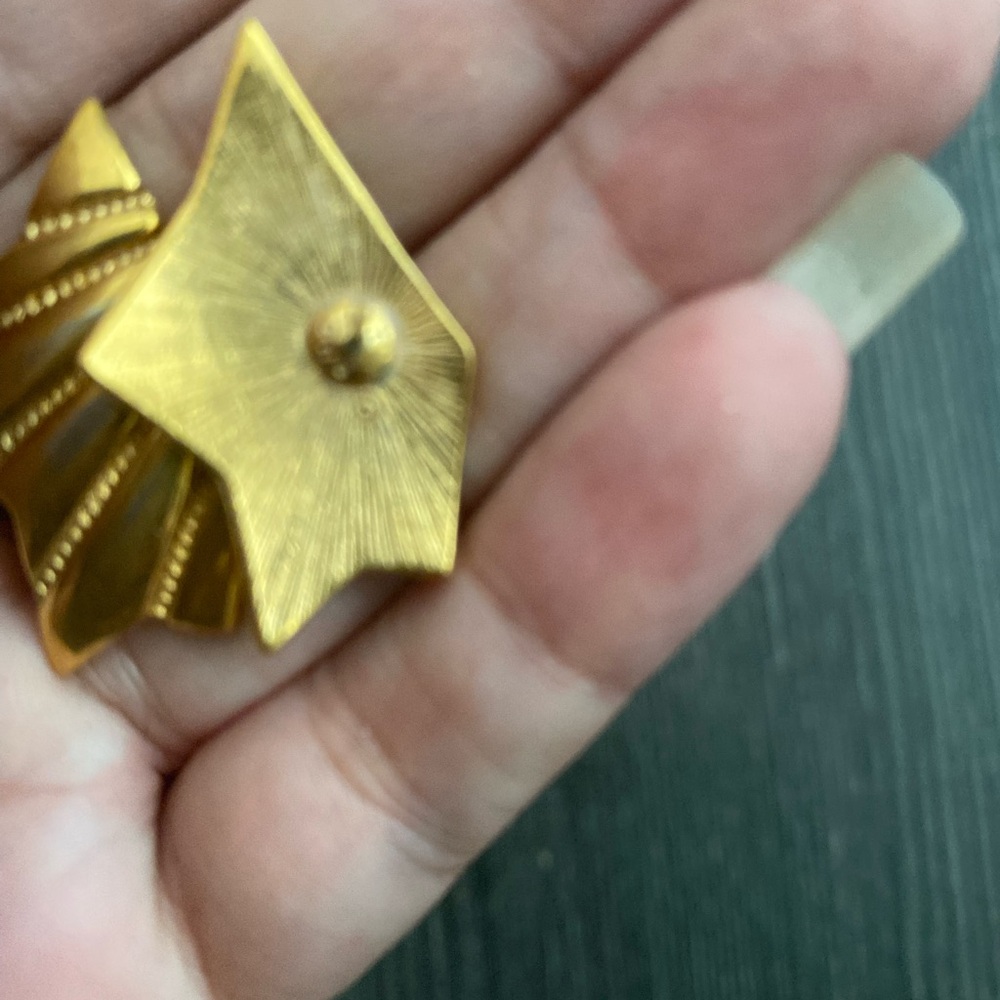 Gold Geometric Statement Clip-On Earrings
